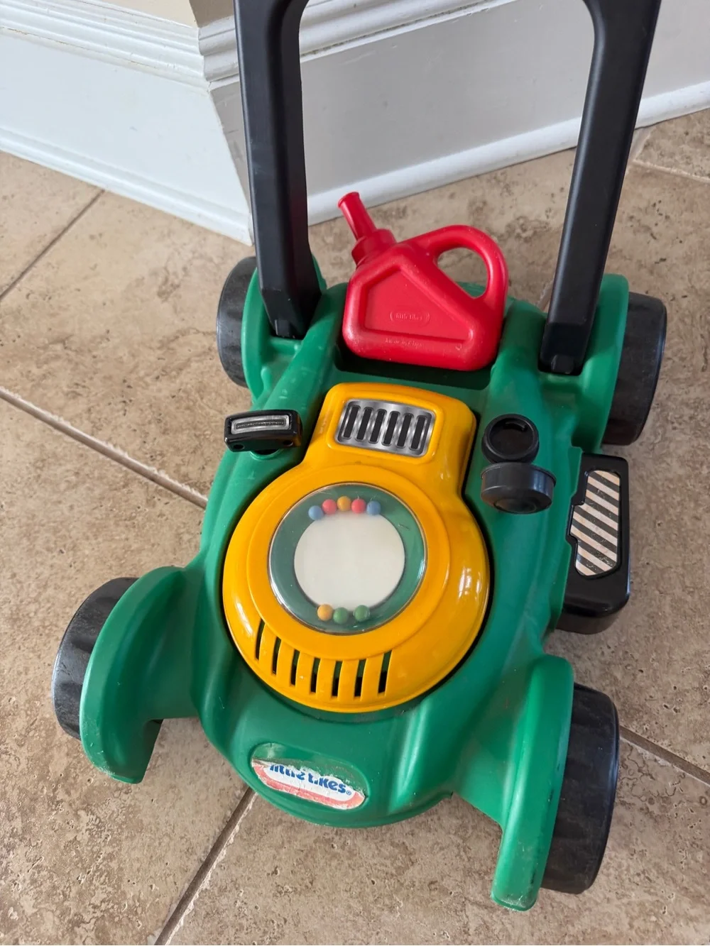 Little Tikes Plastic Green Push Lawn Mower Toy with Interactive Play Panel Kids